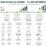 IT-Betreuung: Entwicklung Unternehmen Infografik KI generiert
